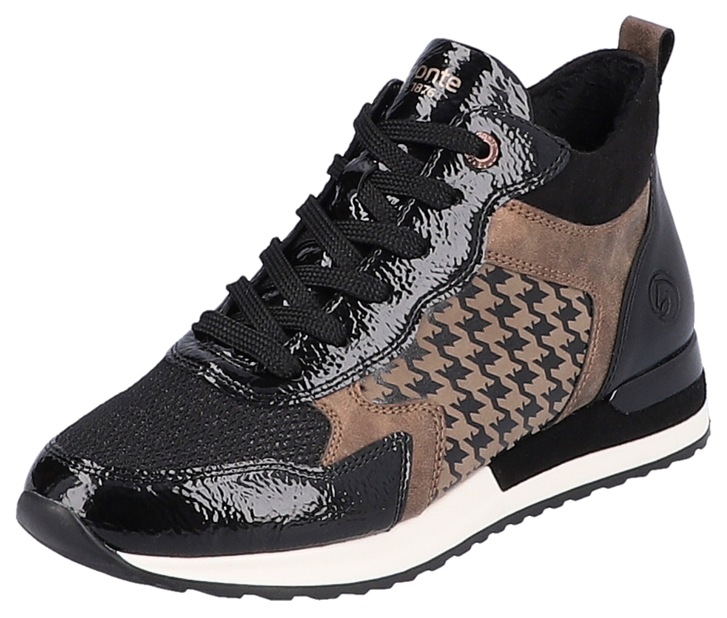 Sneaker alta 'R2577' di REMONTE in nero: frontale