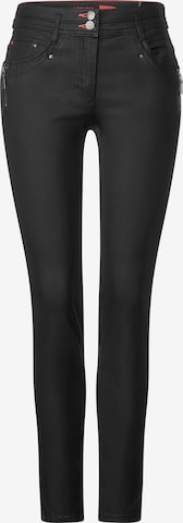 CECIL Slim fit Pants in Black: front