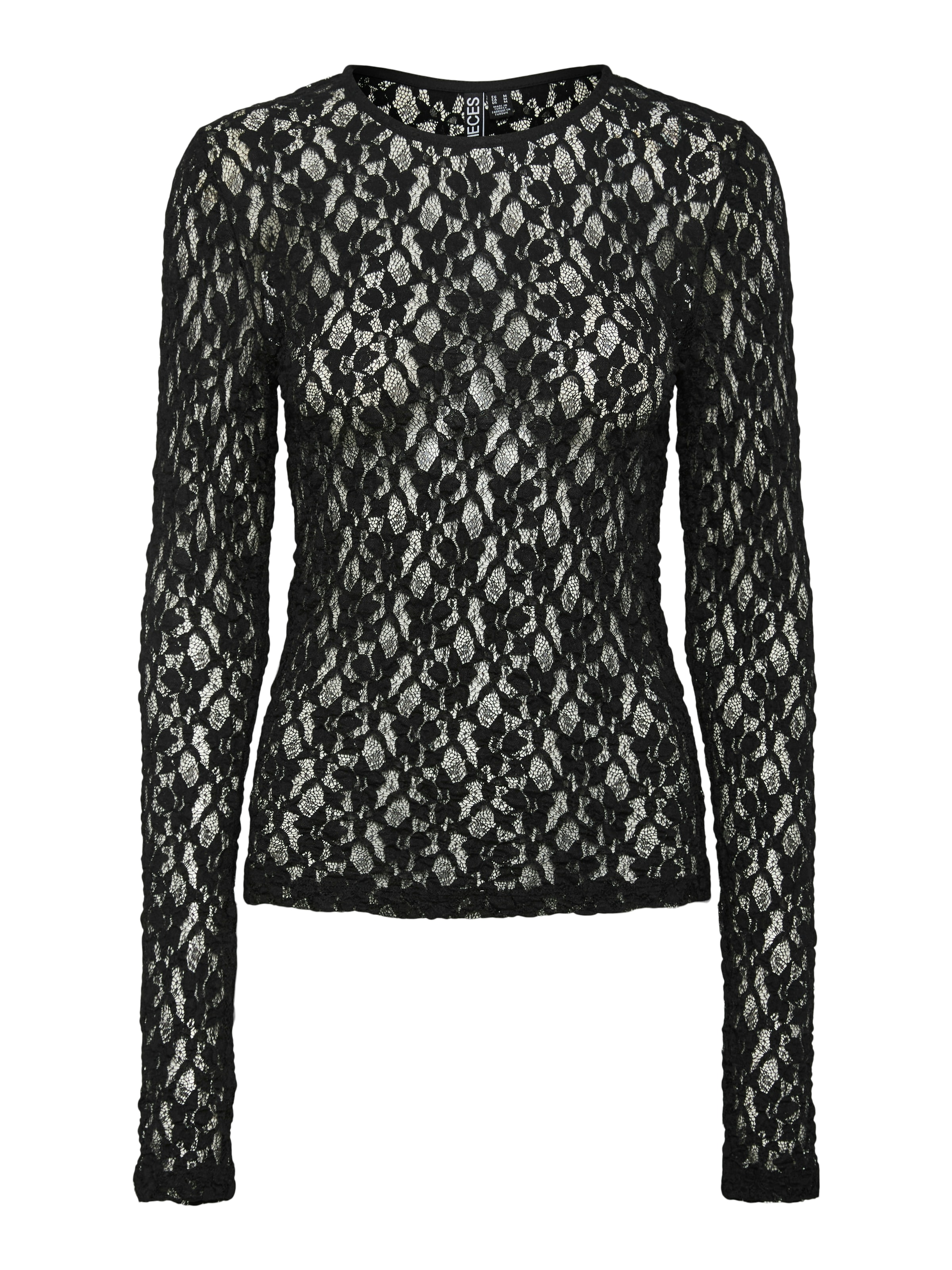 PIECES Shirt 'Hazel' in Zwart: voorkant