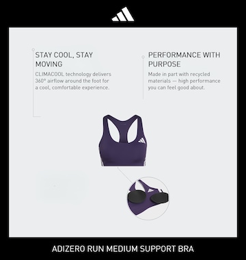 ADIDAS PERFORMANCE Bralette Sports bra 'Adizero' in Purple
