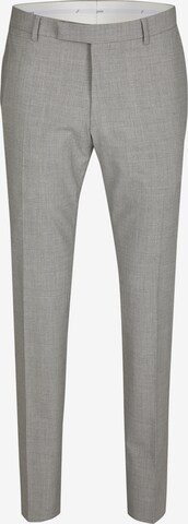 HECHTER PARIS Slim fit Pleated Pants in Grey: front