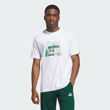 ADIDAS SPORTSWEAR Tričko 'Holiday Shop' – bílá: přední strana