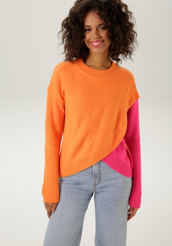 Aniston CASUAL Pullover in Orange: predná strana