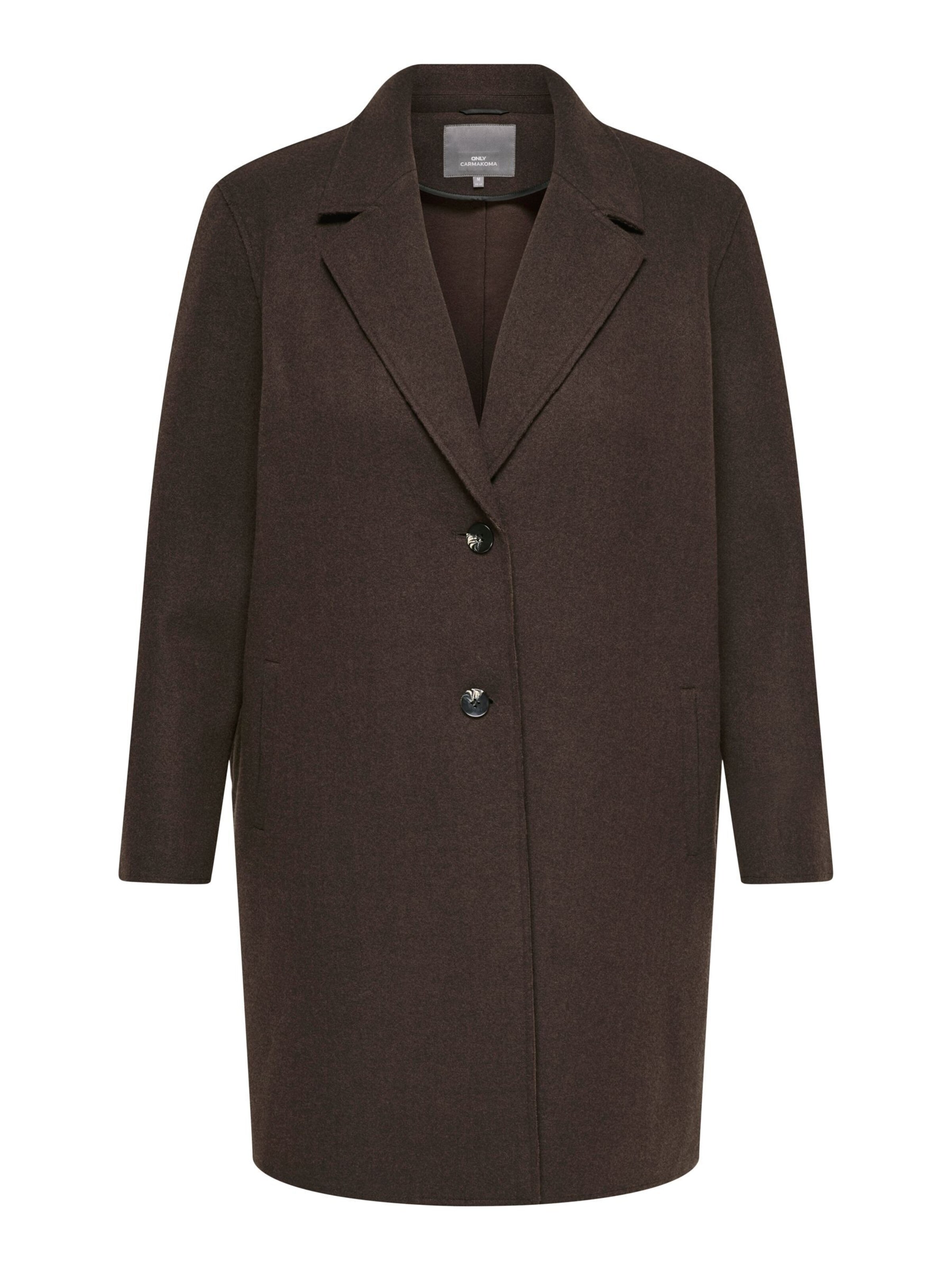 Cappotto di mezza stagione 'CARCarrie' in 4XL ONLY Carmakoma di colore marrone scuro, Visualizzazione prodotti