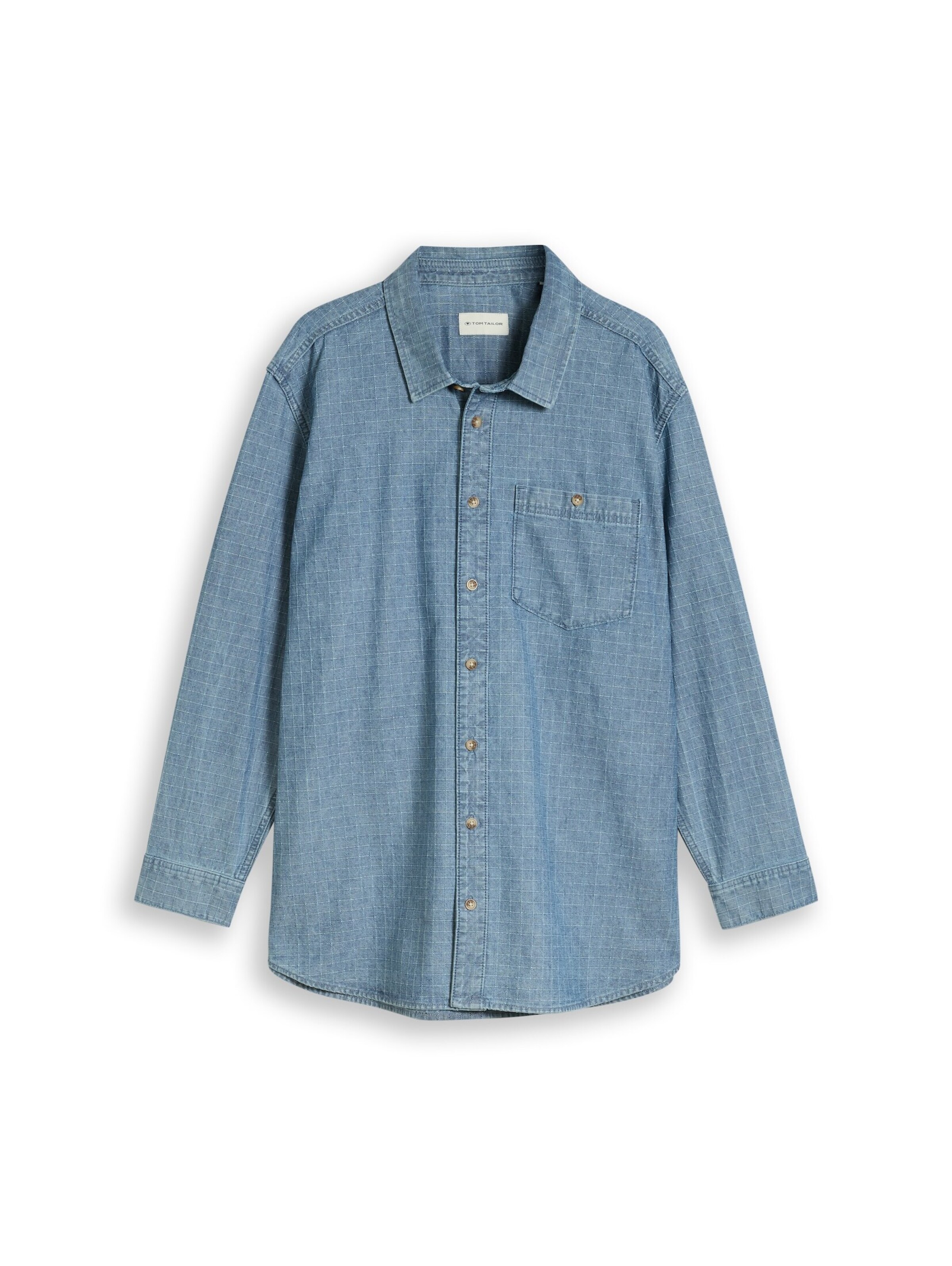 TOM TAILOR Men + Regular Fit Hemd in Blau: Vorderseite