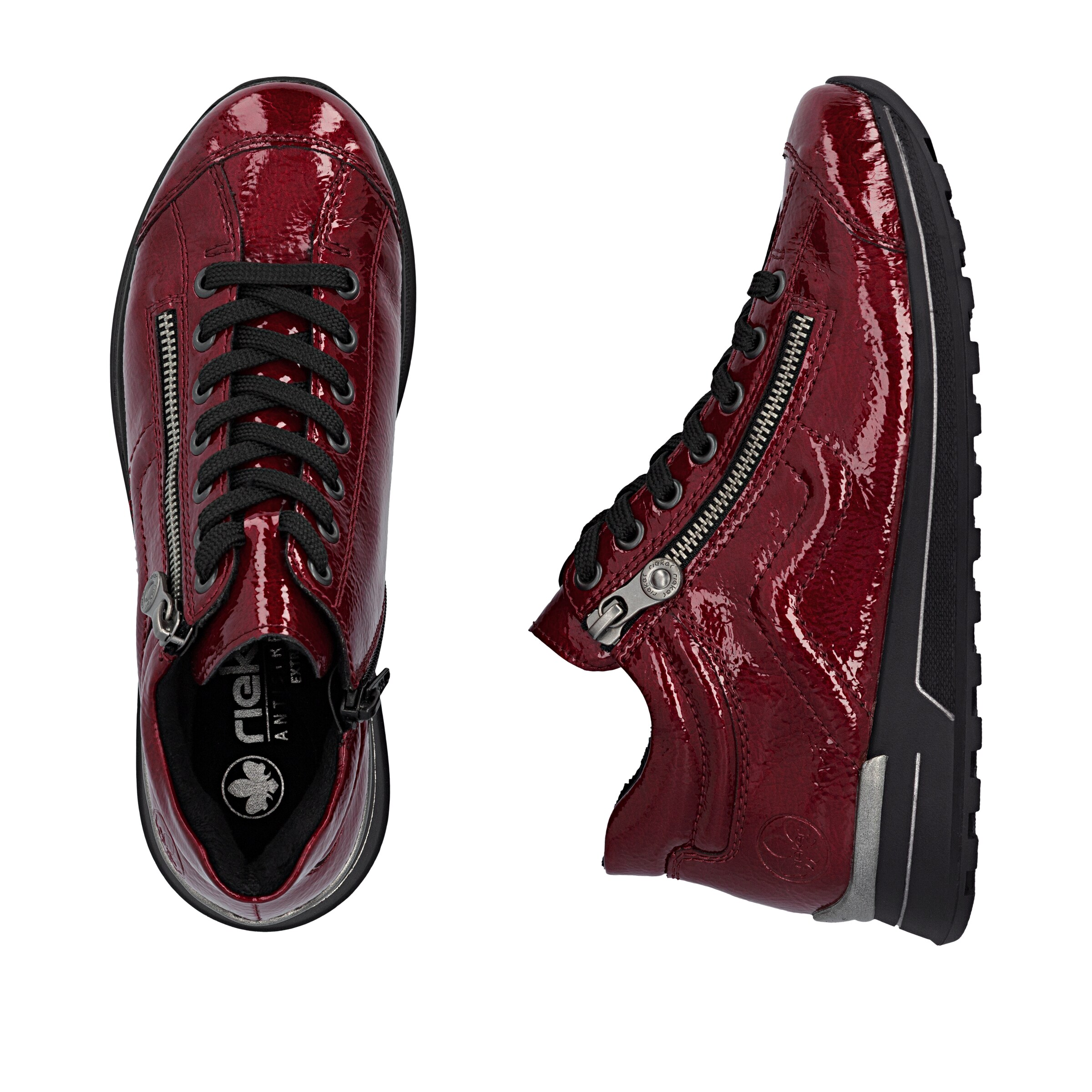 Chaussure de sport à lacets Rieker en rouge