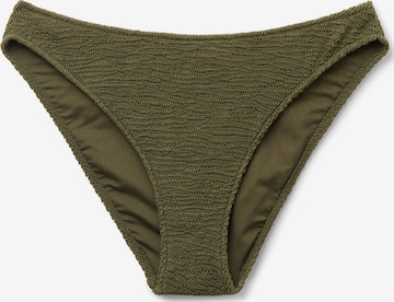 CALZEDONIA Bikini Bottoms 'Crinkle Waves' in Green: front