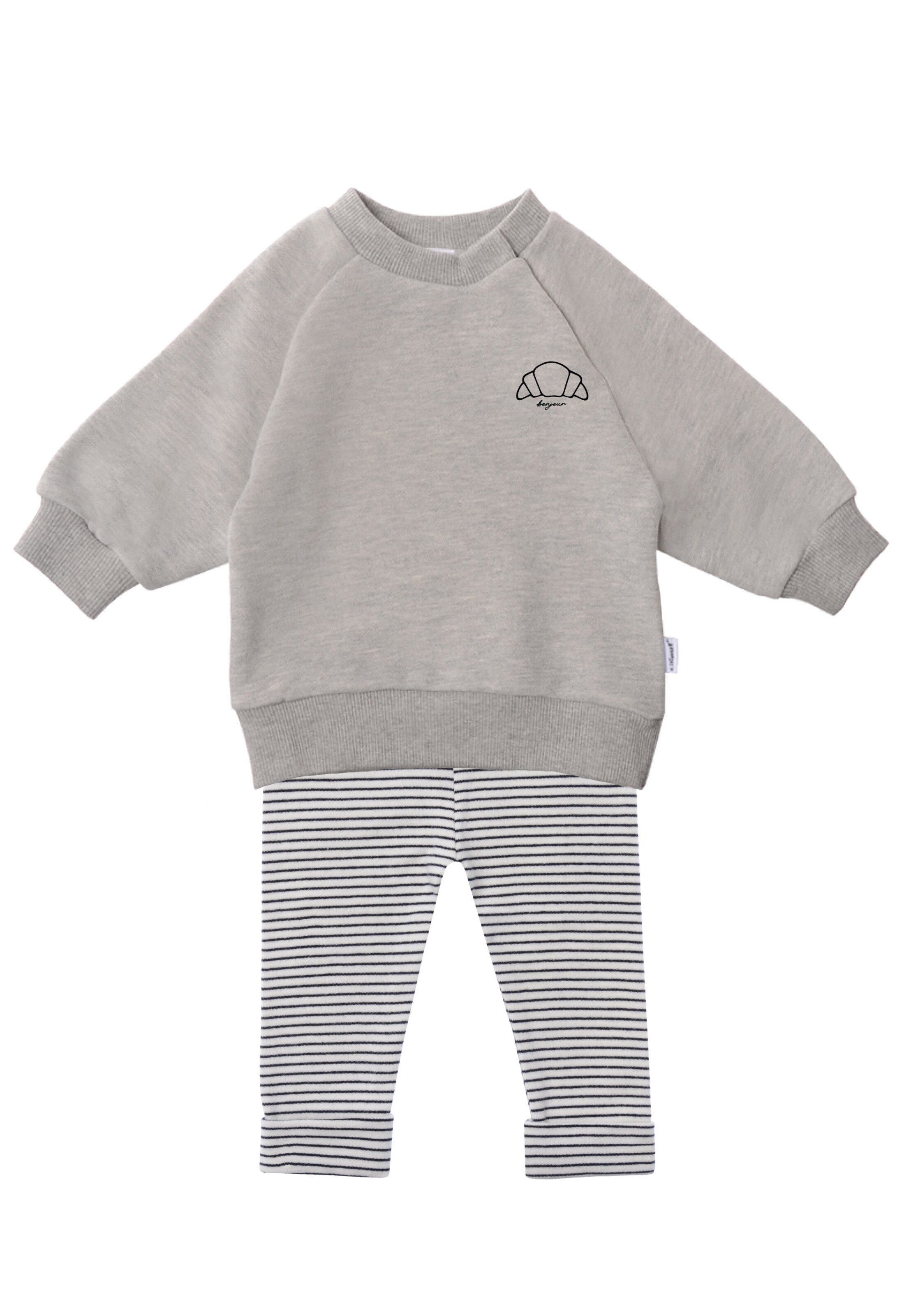 LILIPUT Bekleidungs-Set 'Croissant' in Grau: Vorderseite