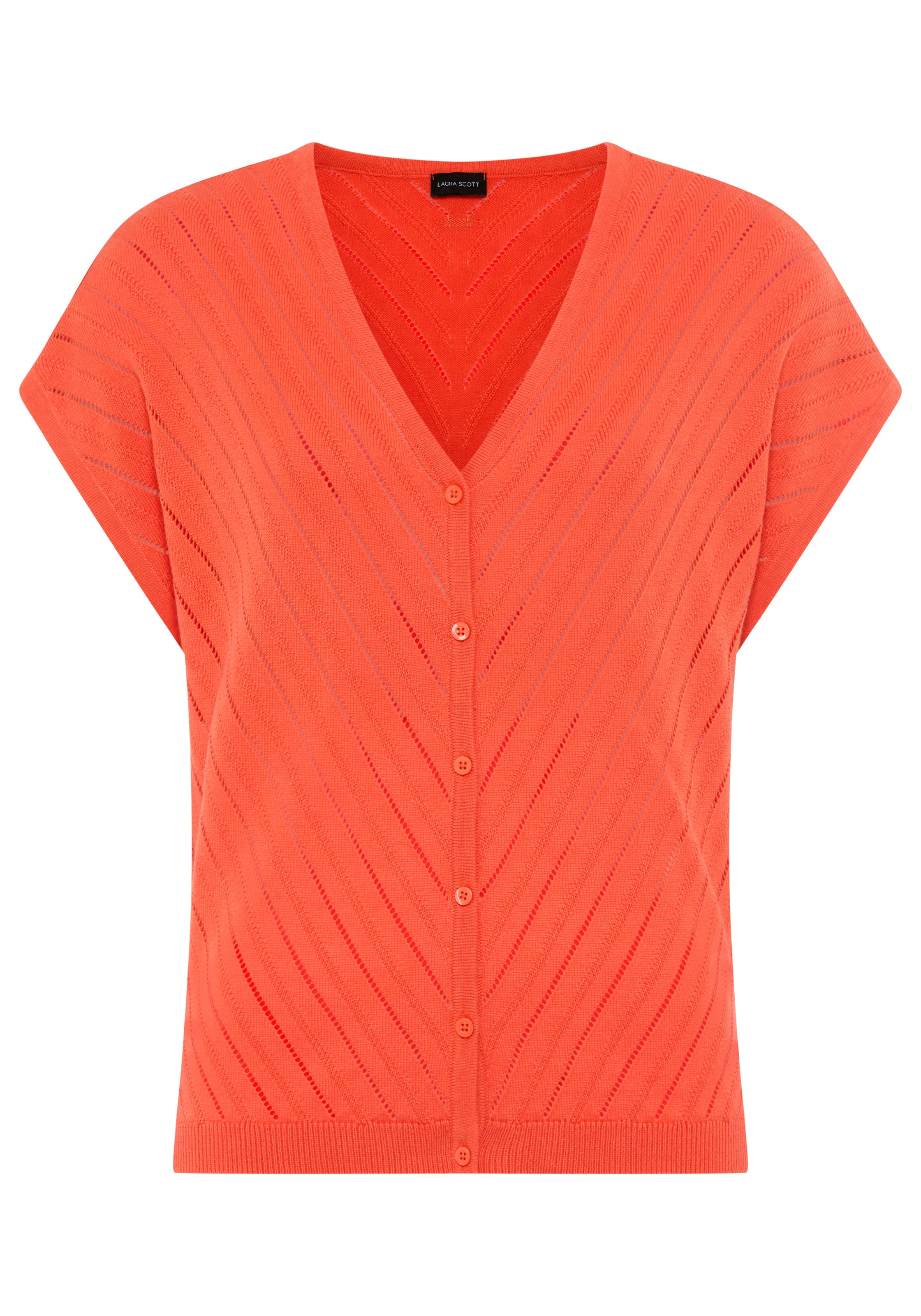 LAURA SCOTT Strickjacke in Orange: Vorderseite