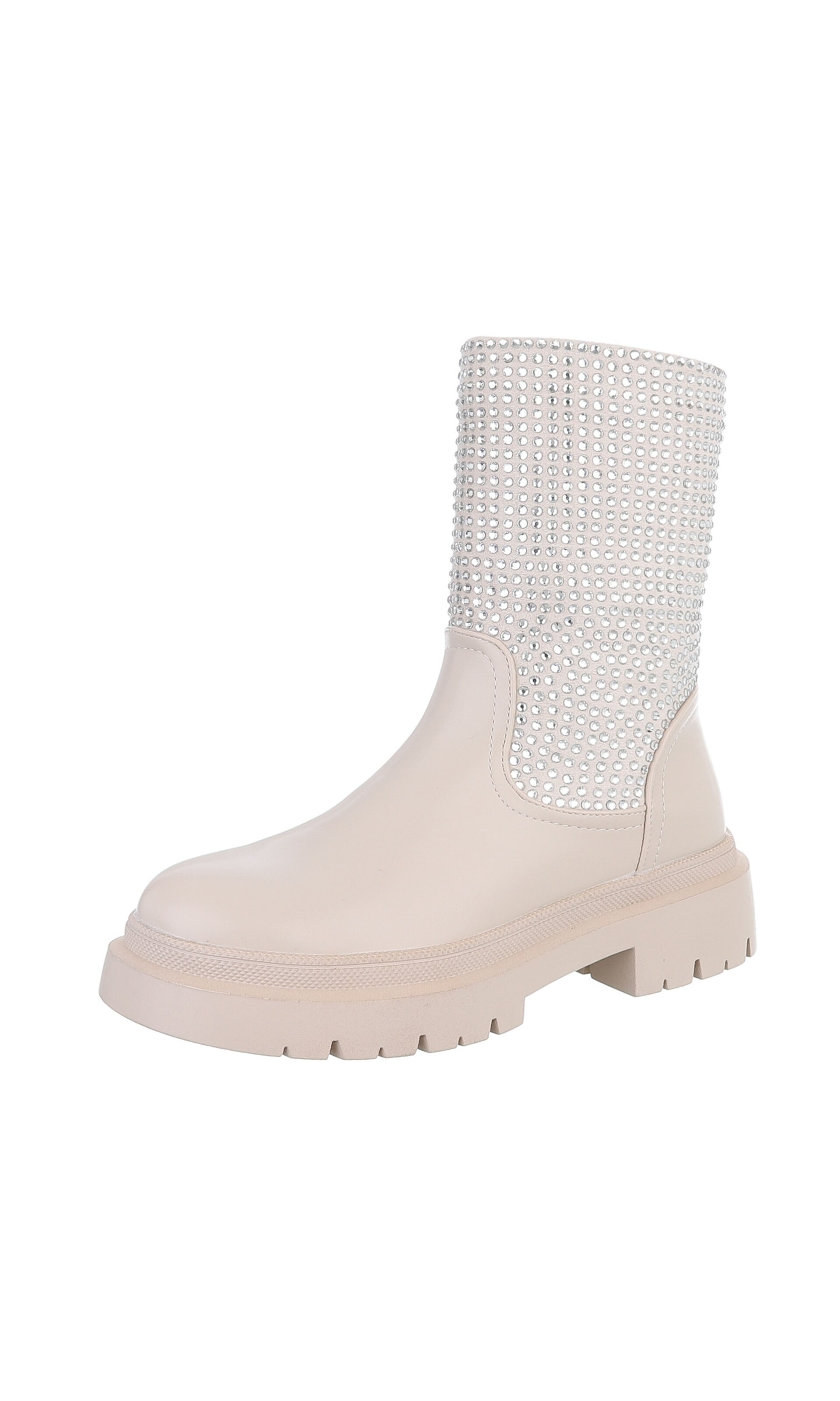 Ital-Design Ankle Boots in Beige: front