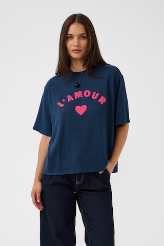 CULTURE Shirt 'CUAmour' in Blue: front