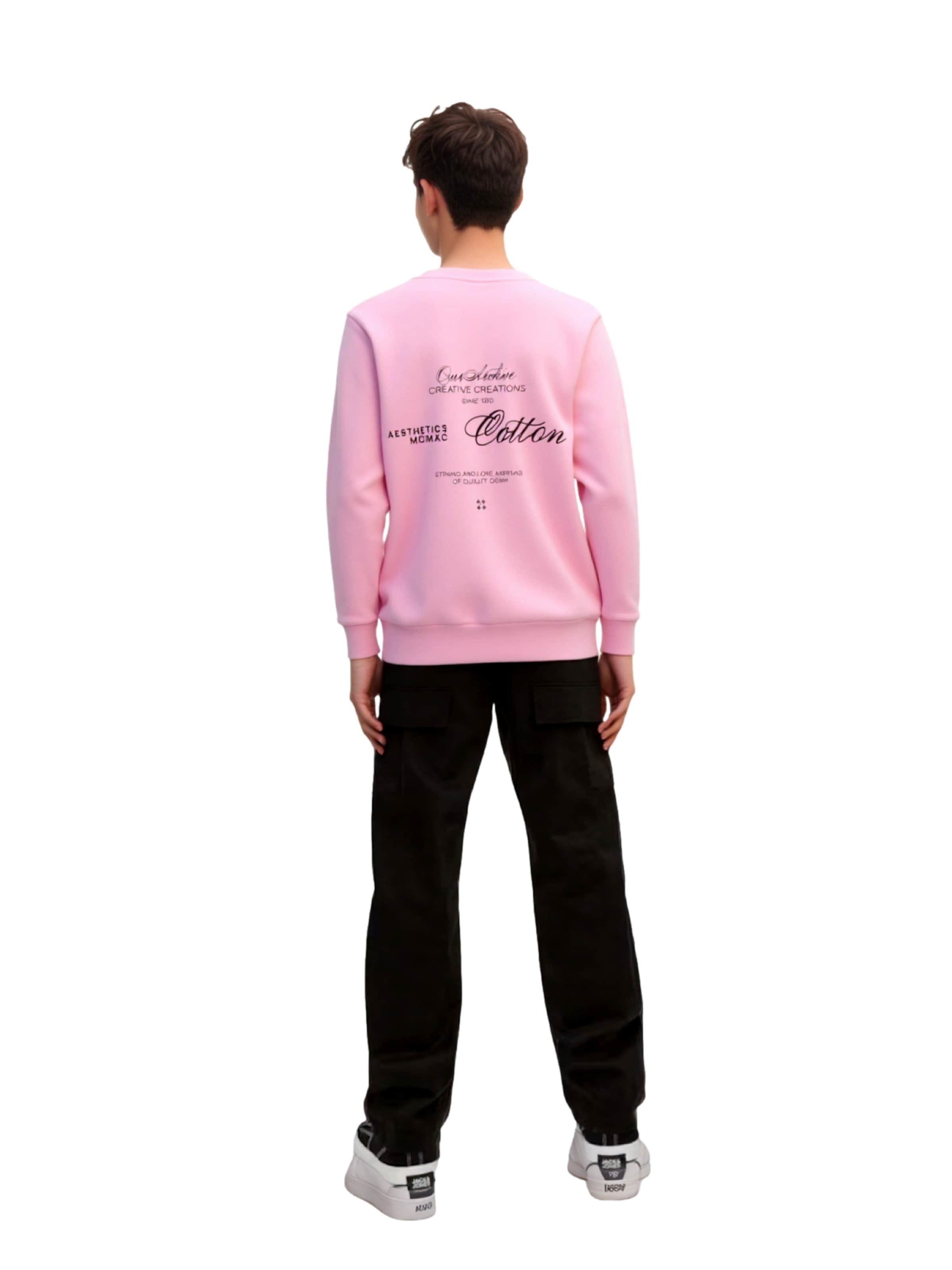 Jack & Jones Junior Свитшот 'Roar' в Ярко-розовый