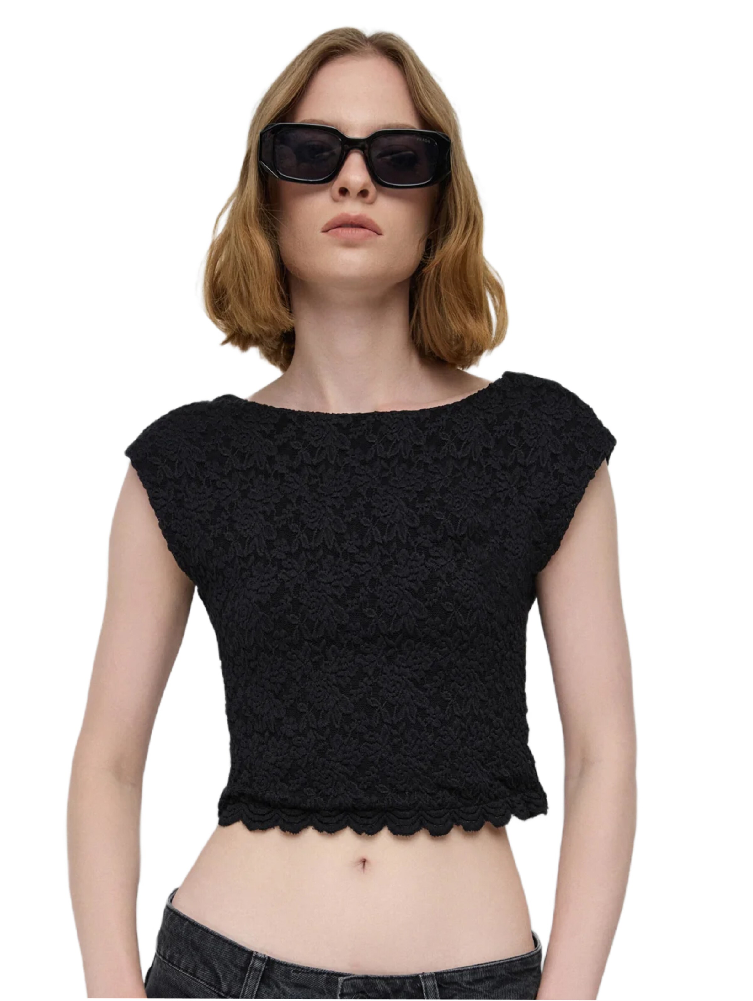 No Matter What Top in Zwart: voorkant