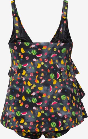 Ulla Popken Bustier Tankini in Zwart