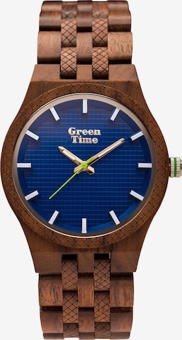 GreenTime Analog Watch in Blue: front