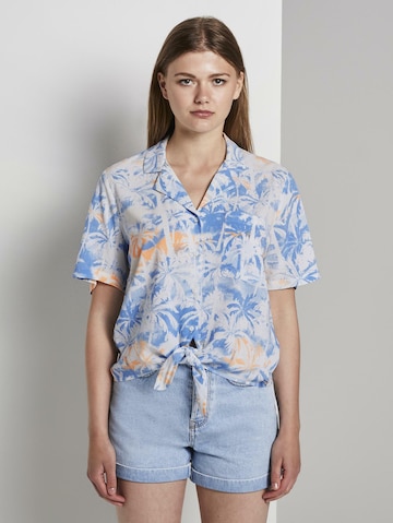 TOM TAILOR DENIM Halenka – modrá: přední strana