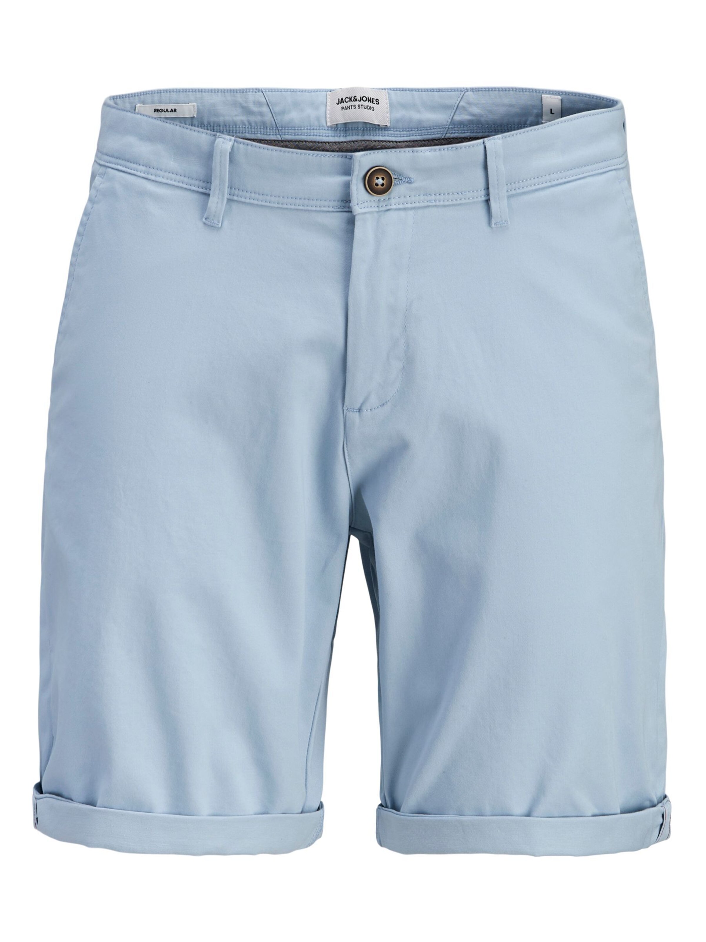 JACK & JONES Chino 'JJIBOWIE' in Blauw: voorkant