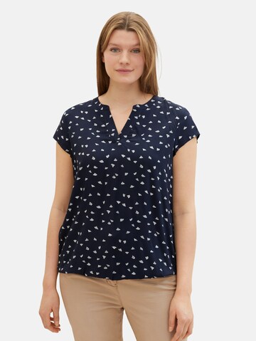 Tom Tailor Women + Blouse in Blauw: voorkant