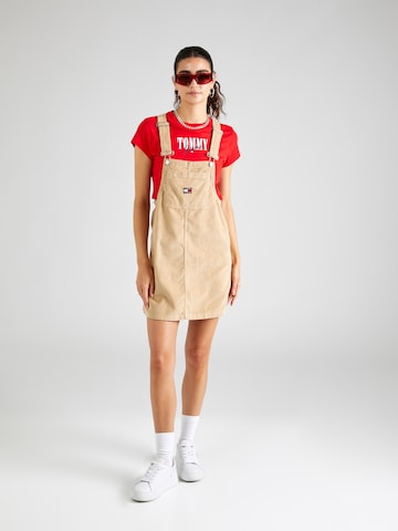 Tommy Jeans Overall Skirt in Beige