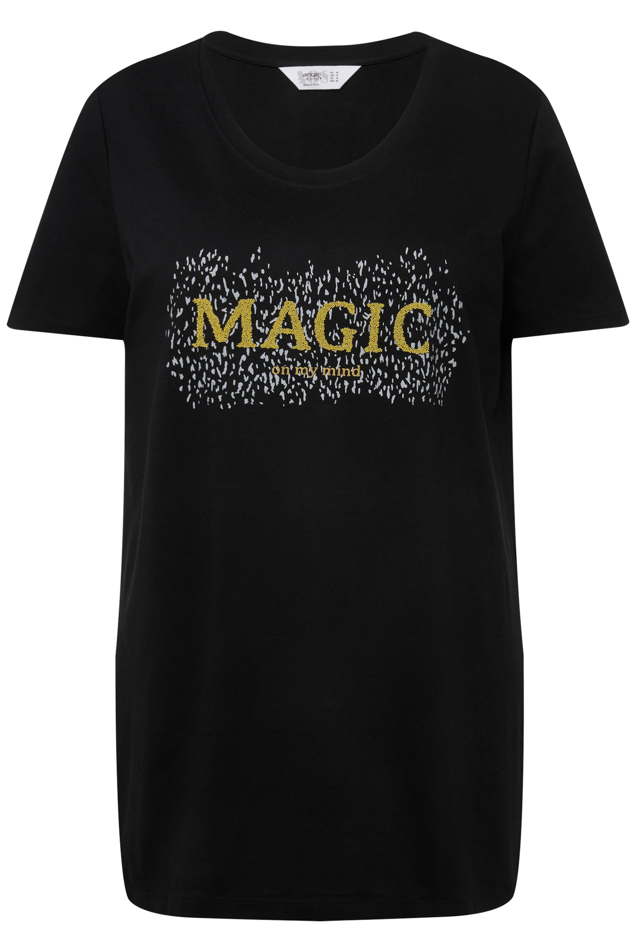 T-shirt MIAMODA en noir : devant