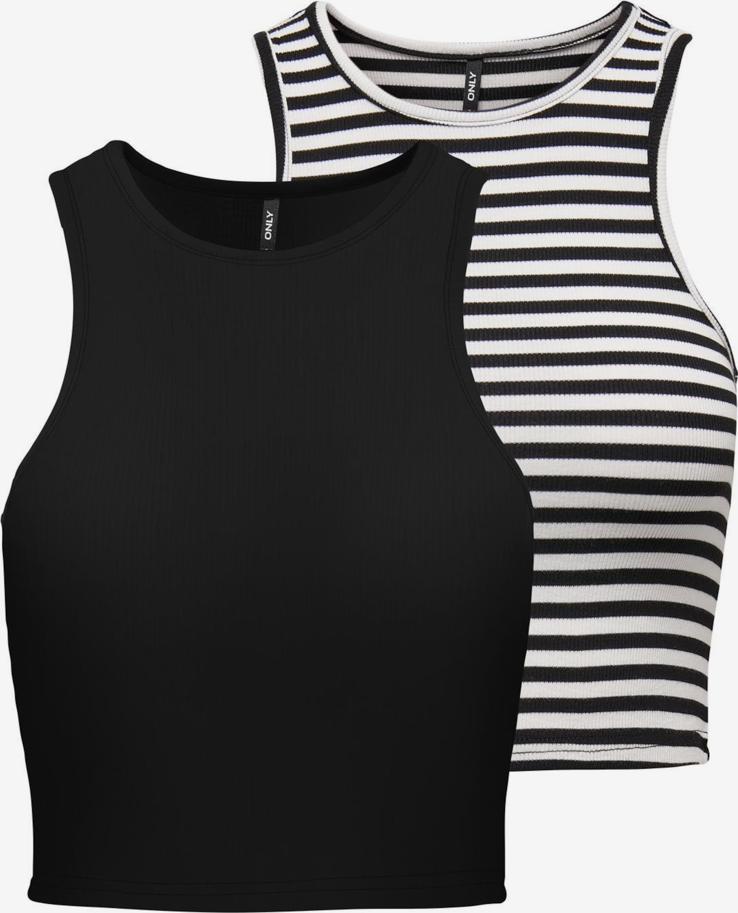 Top 'ONLBelia' (schwarz / offwhite, XS)