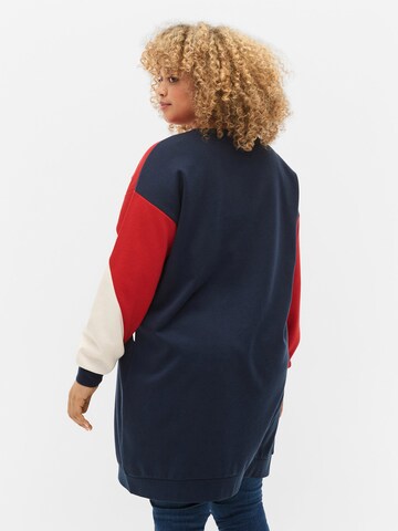 Zizzi Sweatshirt 'Katheleen' in Blauw