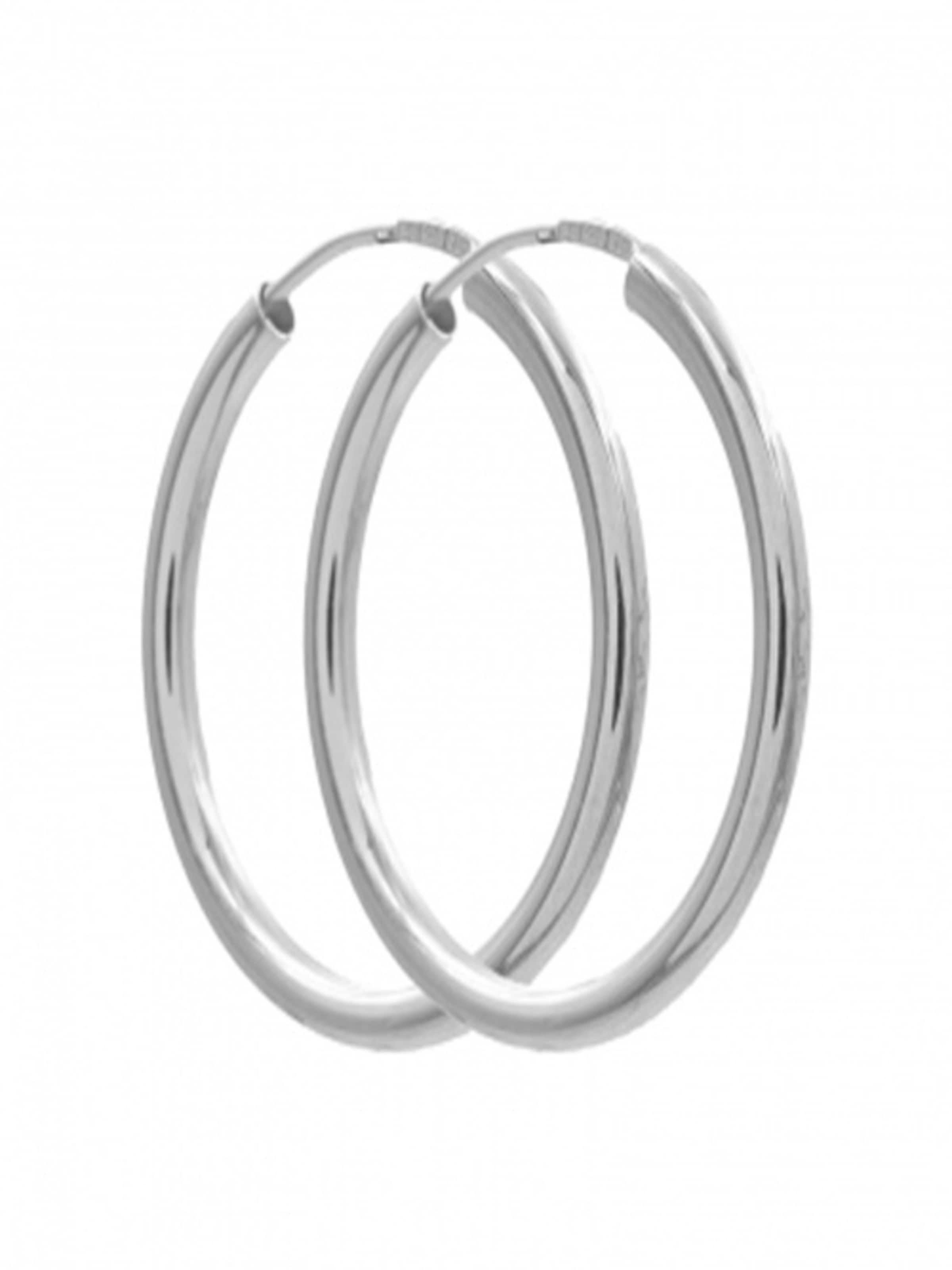 Fiocco Jewelry Ohrringe 'Hoops'‌‌‌ in Silber: Vorderseite
