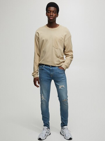 Pull&Bear Skinny Jeans in Blue: front