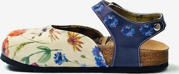 Goby Sandály 'Women shoes Goby-Calceo sandals CEO1604 with flowers' – bílá: přední strana