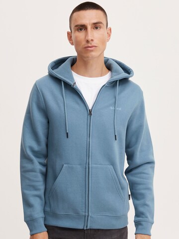 BLEND - Sudadera con cremallera ' DOWNTOWN ' en azul: frente