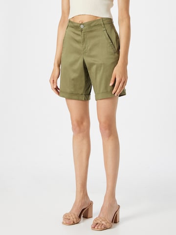 VILA Normální Kalhoty – zelená: přední strana