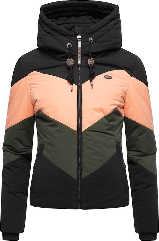 Ragwear Funktionsjacke 'Novva' in Apricot Schwarz PN8137 Ragwear Funktionsjacke 'Novva' in Apricot Schwarz PN8137