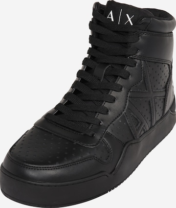 ARMANI EXCHANGE High-Top Sneakers in Black: front