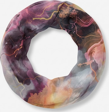 styleBREAKER Loop scarf 'Loop Schal mit Aquarell Glow Muster' in Pink: front
