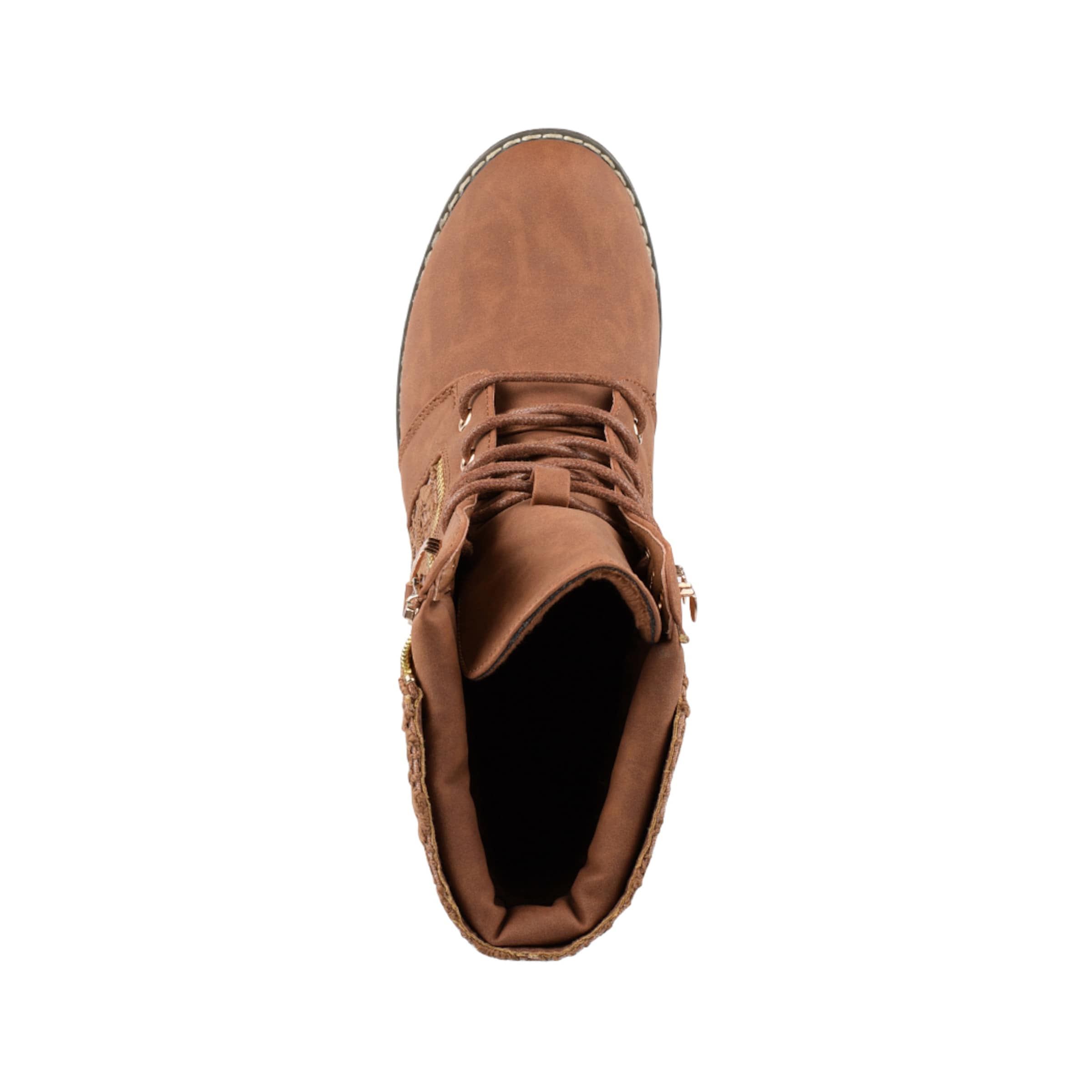 Elara Snørestøvletter i beige