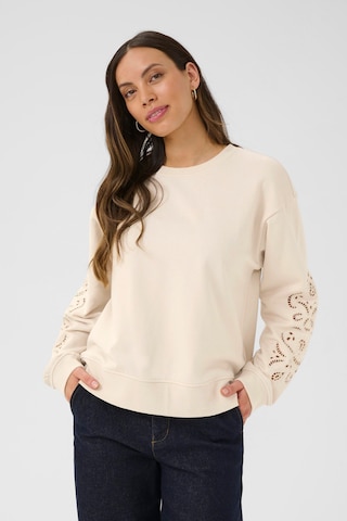 Cream Sweatshirt 'Josie' in Beige: front