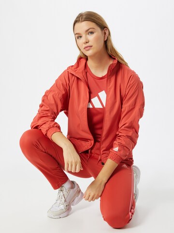 Veste de sport ADIDAS PERFORMANCE en rouge