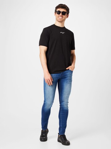 HUGO Shirt 'Dontevideo' in Zwart