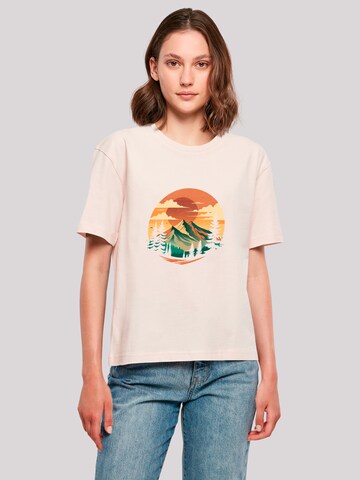 F4NT4STIC Shirt 'Sonnenuntergang Berglandschaft' in Pink: front