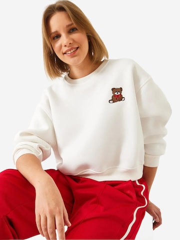 Bianco Lucci - Sweatshirt em branco: frente