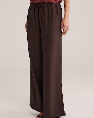 WE Fashion Свободный крой Штаны в Коричневый