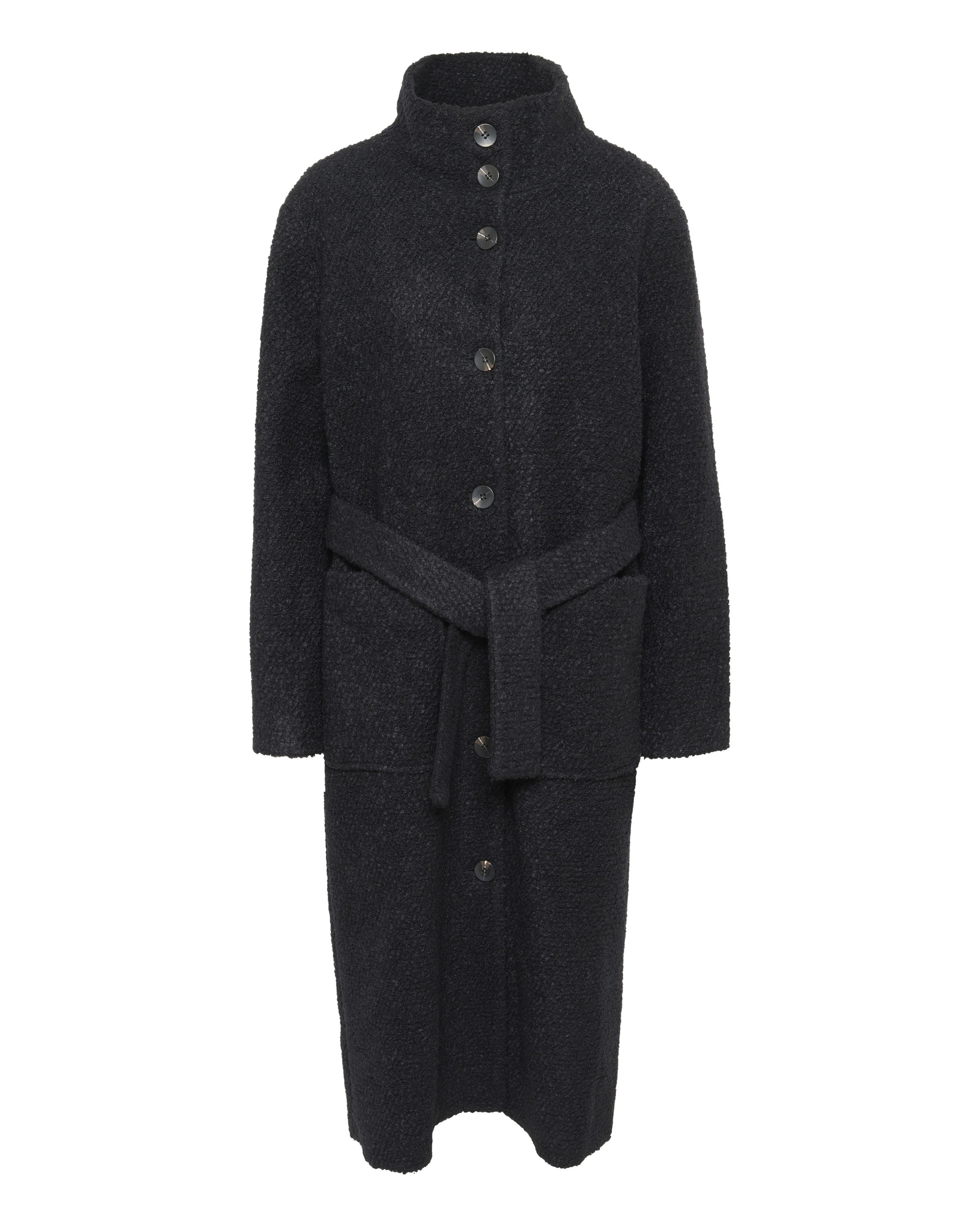 SAINT TROPEZ Mantel 'Ferddy' in Schwarz: Vorderseite