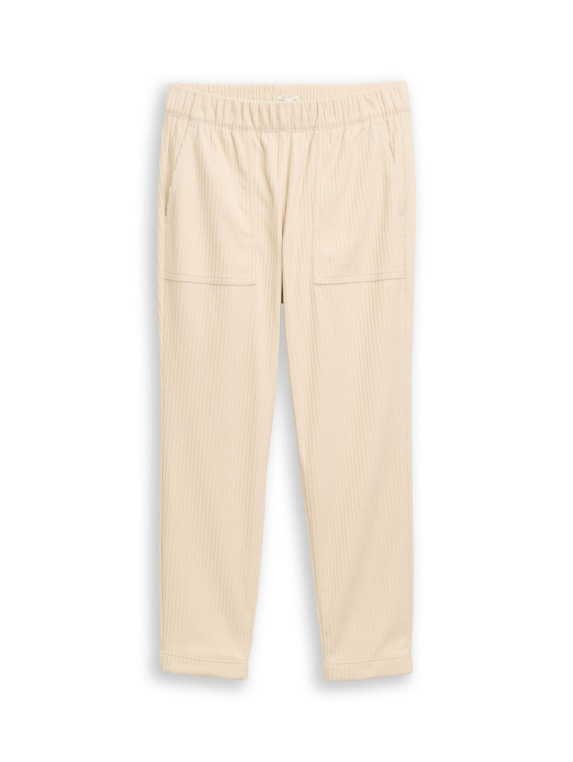 TOM TAILOR Loosefit Broek in Beige: voorkant