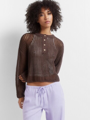 Pull-over Pull&Bear en marron : devant