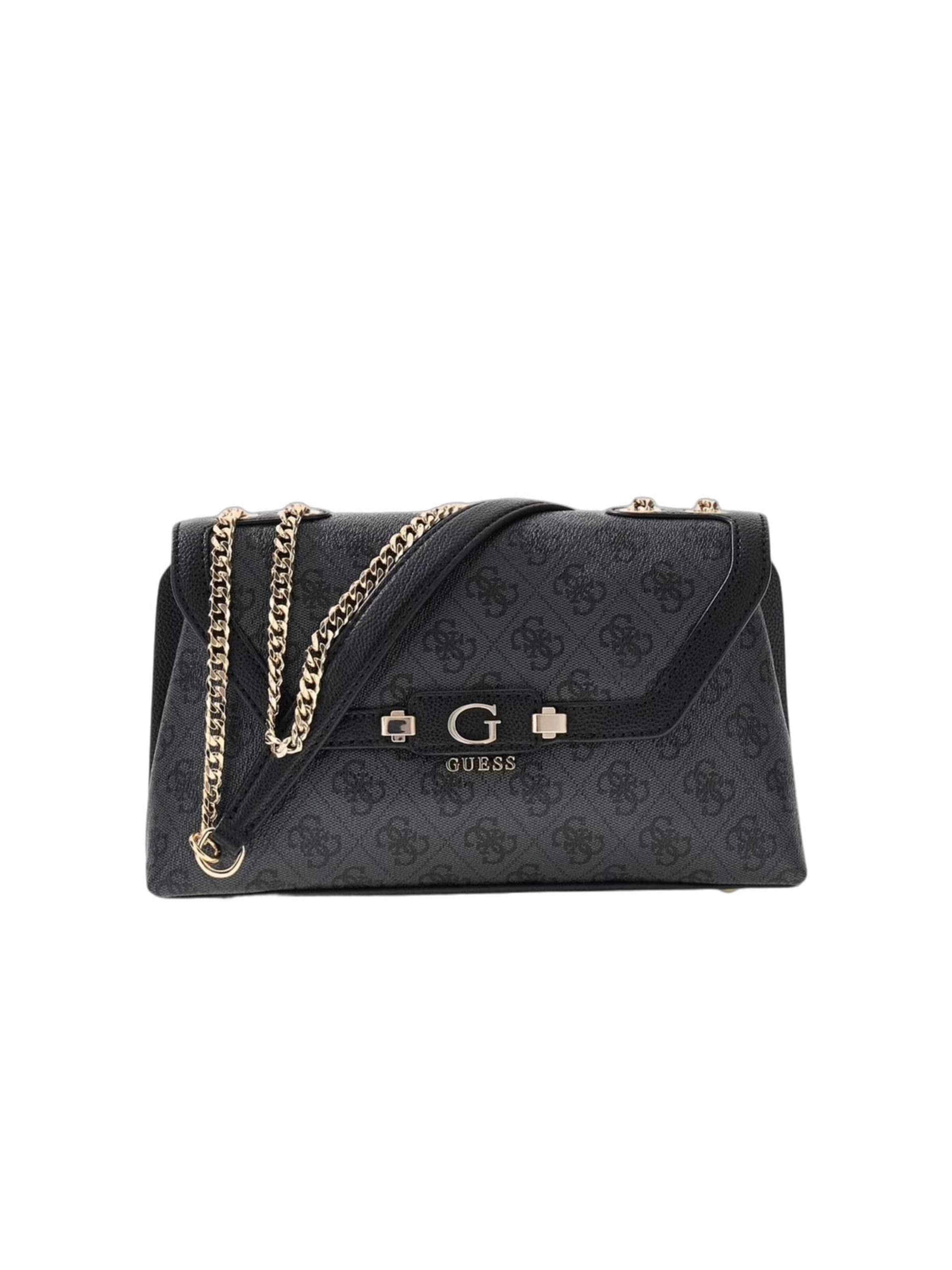 Borsa a spalla 'Lindsey' di GUESS in nero: frontale