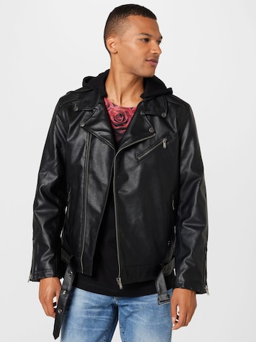 SikSilk Between-season jacket in Black: front