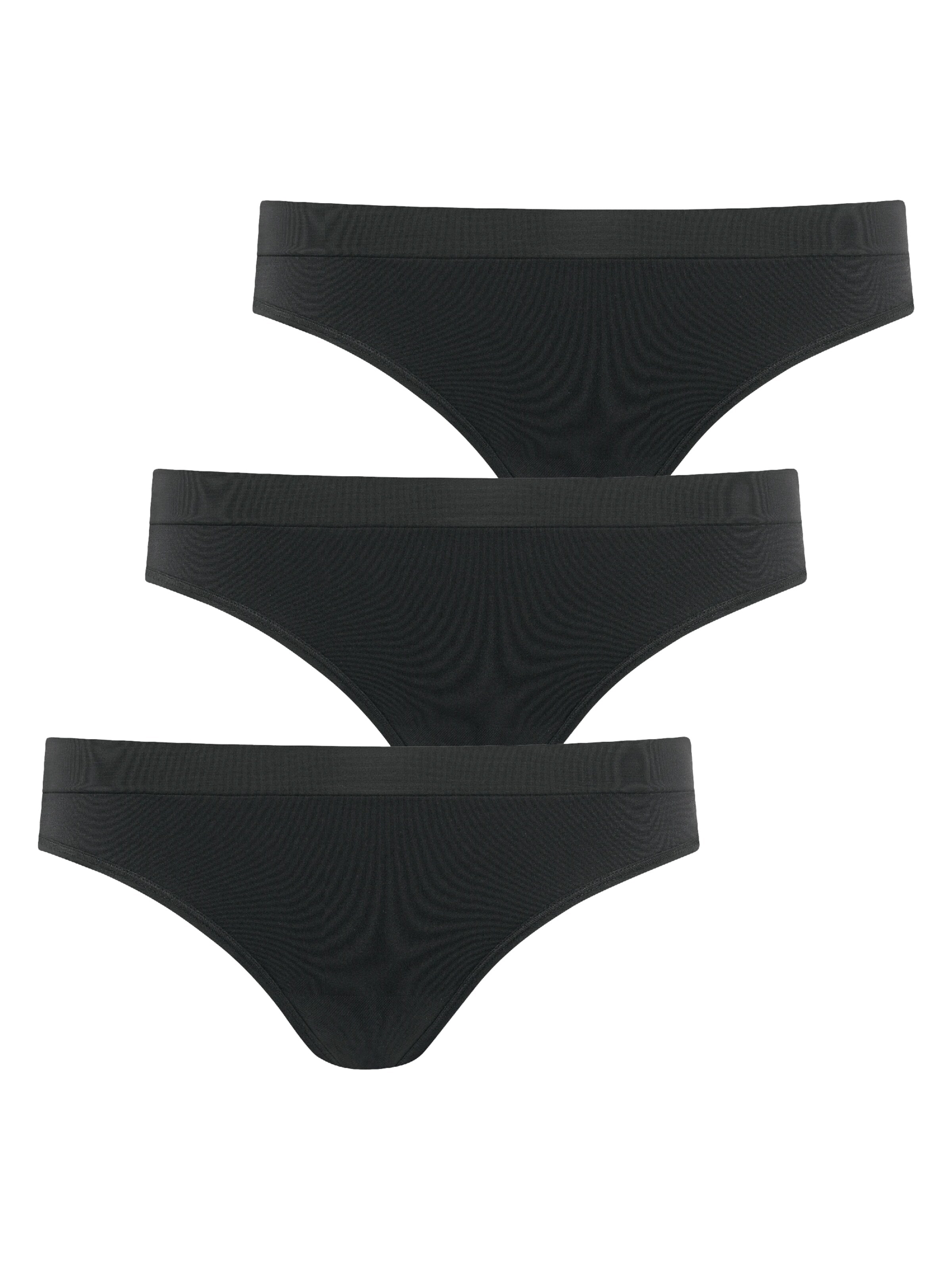 JOCKEY Thong 'Seamfree™ Thong - 3 Pack' in Black: front