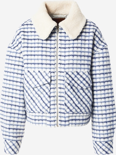 Demisezoninė striukė 'Shrunken '90s Wool Trucker Jacket' iš LEVI'S ®, spalva – tamsiai mėlyna / sodri mėlyna („karališka“) / melsvai pilka / balta, Prekių apžvalga