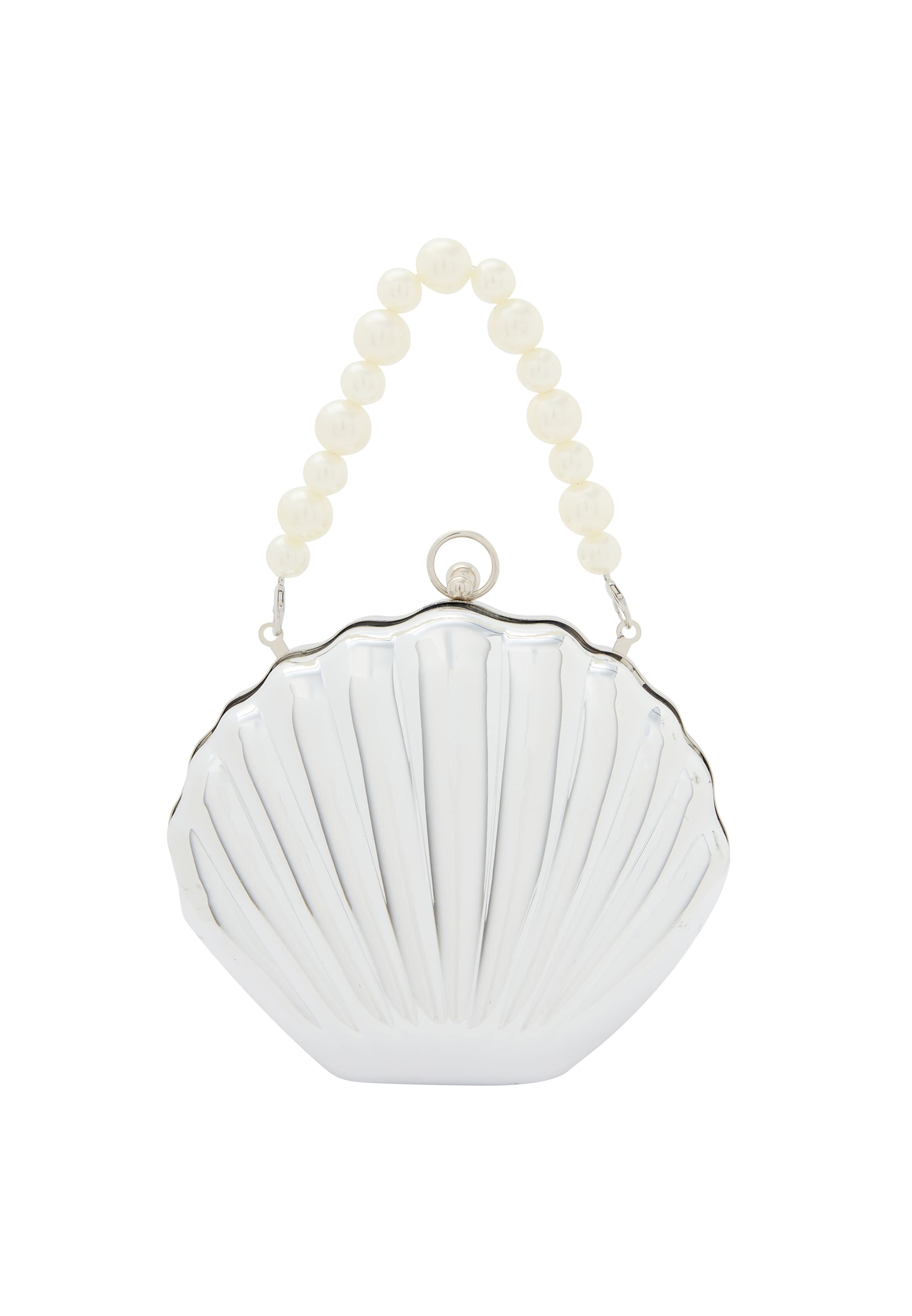 myMo at night Clutch in Silber: Vorderseite