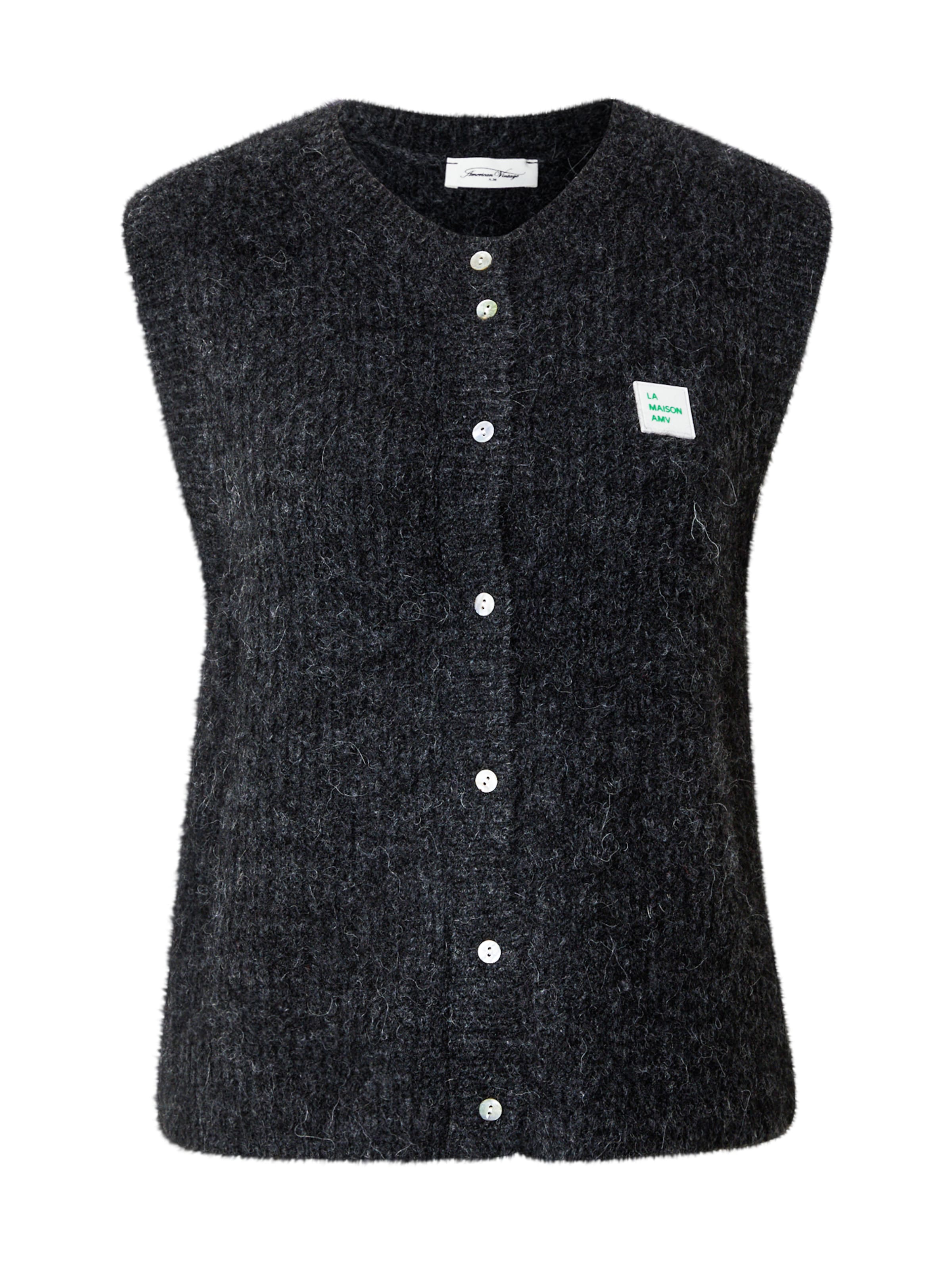 AMERICAN VINTAGE Вязаная кофта 'EAST19MCE24' в Серый: спереди